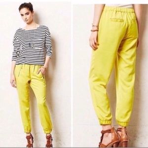 ☀️Anthropologie Hei Hei Yellow Joggers | 28